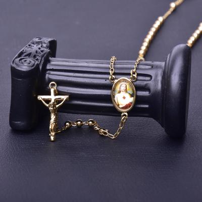 China ZJ10102 18k Gold Plated Religious Jewelry Religious Cross Pendant Necklace for sale