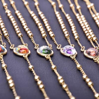 China Religious Jesus Cross Fashion Designs Gold Long Chain Necklaces, 18k Gold Female Necklace, 18k Chain Necklace for sale