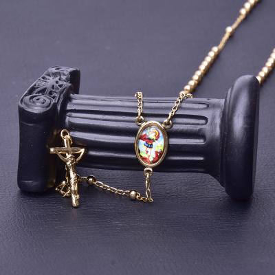 China New Design ZJ10109 Sweater Necklace Religious Classic Bible Chain Cross Pendant Body Chain for sale