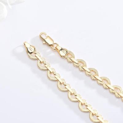 China C10141A Fashionable Hot Selling African Necklaces Customize Women Gold Plated Charm Gold Copper Chain Necklaces for sale