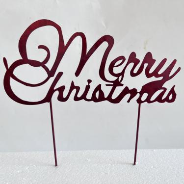 China Florist Merry Christmas Metal Ornaments Outdoor Garden Stand Snowman Snowflake Stars Stakes Yard Sign Ornaments Lawn Garden Decor for sale