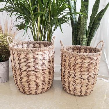 China CLASSIC Improve Homes & Gardens 12 Inch Woven Hyacinth Basket Plant Rattan Plant Plankton Plankton Plankton 12 For Home & Garden Storage for sale