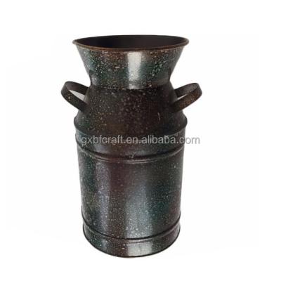 China Retro American Style Garden Pots Flower Pot Handle Zinc Alloy Ears Zinc Planters Pot For Home Decoration for sale