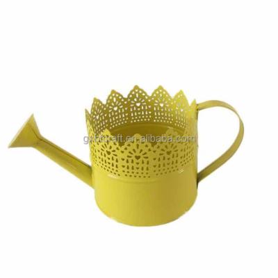 China Wholesale Metal Garden Products Watering Can With Handle For Home&Garden For Artificial Flower for sale