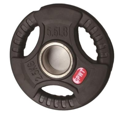 China Universal Gym Equipment Strength Selling Dishes Fitness Barbell Iron Weights Rubber Bumper Plate for sale