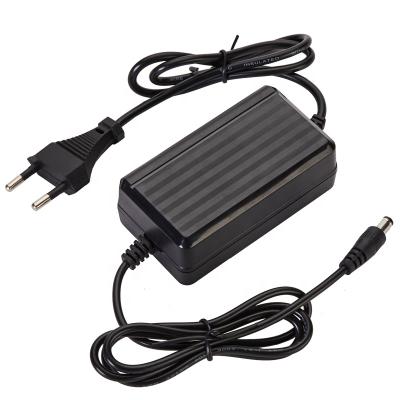 China AC DC 12V 2A 24W Plastic Power Adapter With Two Side Cable for sale