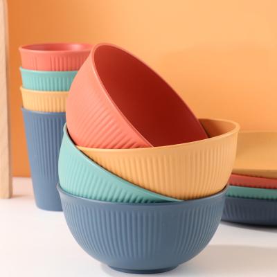 China Sustainable Eco-friendly Colorful Fruit Dessert Dinnerware Setparty Bowl Colorful Deep Plate Sets for sale