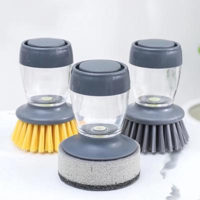 China Sustainable Cleaning Brushes Dish Refillable Tool Soap Dispenser Wash Pans Cups Bread Bowl Scrubber Kitchen Goods Accessories Instruments for sale