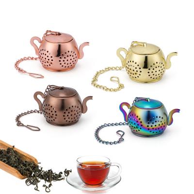 China Durable Stainless Steel Tea Infuser Round Metal Soup Teapot Ball Shape Holder Infuser for sale