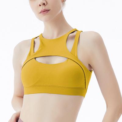 China New Breathable Naked Sports Bra Ladies Fitness Sling Yoga Vest Shockproof Bra for sale