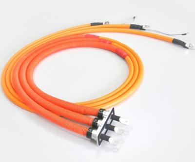 China Fabricação de um conjunto de cabos de carregamento de energia personalizado com um arnês de cabo coaxial de sinal à venda