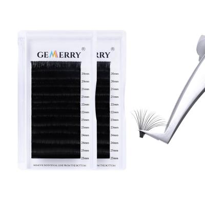 China Easy Lash Extensions Self Fanning Lashes 0.03mm Fan Eyelash Extensions Volume Fans Easily Blended Tray Rapid Blooming Lashes for sale