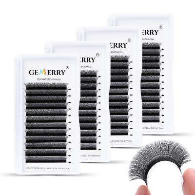 China Full Volume 0.07mm Wicks 8-17mm Private Label Eyelash Extensions Y Shape Silk Eyelash Extensions Yy Fans for sale