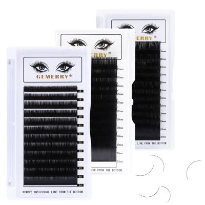 China Easy To Fan Lashes Wholesale Individual Lash Extensions Factory Synthetic Silk Classic Lash Individual Eyelash Extension for sale