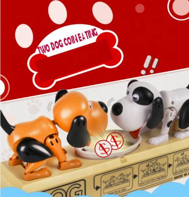 China Hot Sale Two Best Plastic Christmas Gift Dog Piggy Bank Barking Electronic Binding Money Eating Coin Dog Money Saving Box for sale