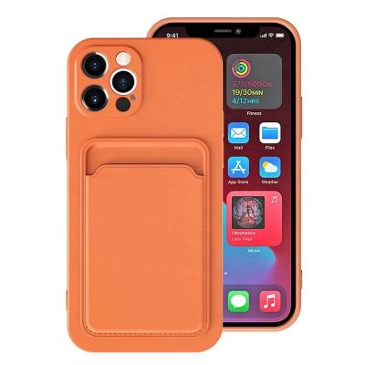 China Multi Functional Anti-fall tpu name card slot mobile phone case for iphone 11 12 wallet shockproof case for sale