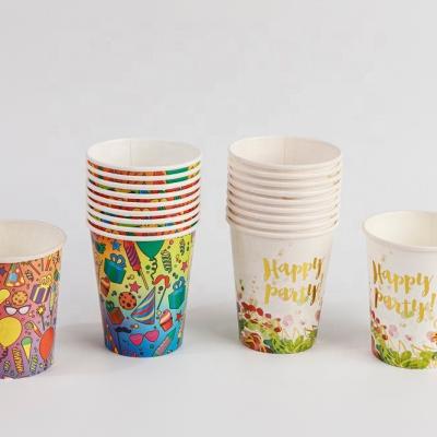 China Disposable Hot Drinking Single Wall Paper 8oz Coffee Cup and Juice Cup for sale