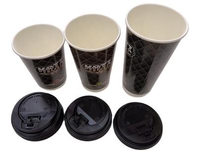 China 8/12/16oz Disposable Double-Layer Coffee Cavity Printed Paper Cup With Same Caliber Coffee Paper Cup for sale