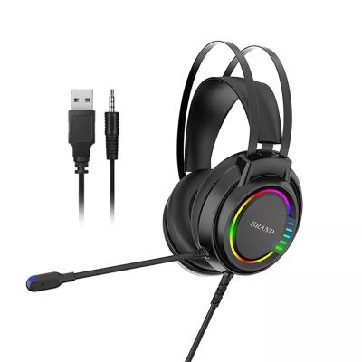 China Comfortable 3.5mm Cable Gaming Wearing Headphones Over Ear Gaming Headset Noise Canceling Earphone + Microphone for sale