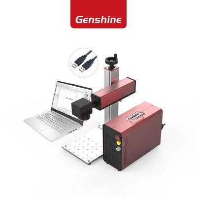 China Air-cooled Desktop Portable Mini 20w 30w 50W MAX Racuys JPT Fiber Laser Marking Machine for Color Marks on Stainless Steel Metal for sale