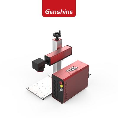 China Air-cooled Genshine Desktop Mini Portable fiber Laser Marking machine Engraving Machine MAX JPT  20w 30w 50w  for metal steel for sale