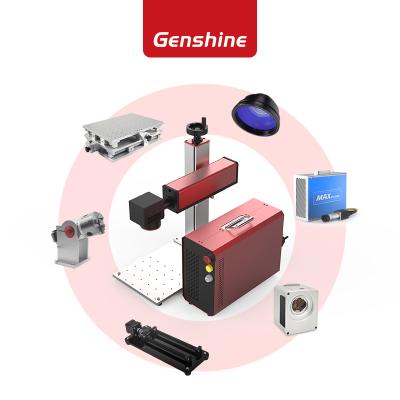 China Air-cooled Genshine Portable Fiber Laser Marking  Engraving Machine MAX Laser 20W 30W 50W Laser Marking for PVC pipe PE pipe for sale