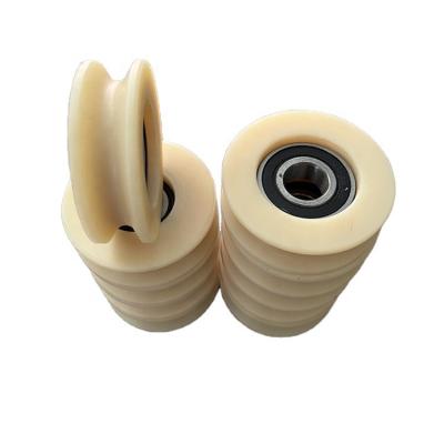 China High Strength Custom Machining Nylon Pulley Non-Standard Plastic Mini Wheel CNC Parts Nylon Pulley for sale