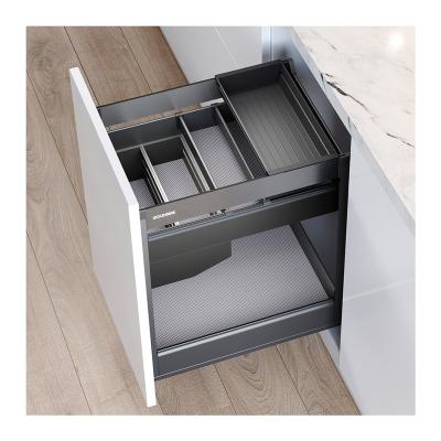 China Water Proof Goldmine Spice Storage Drawer Organizer Narrow Cabinet Pull-Out Seasoning Rack With 3 Layers for sale