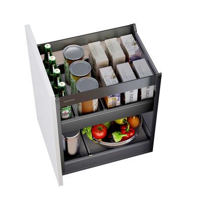 China Water Proof Sideboard Accessories 2 - Layer Cabinet Narrow Drawer Spice Organizer Basket Pull-Out Storage SPBL-250 for sale