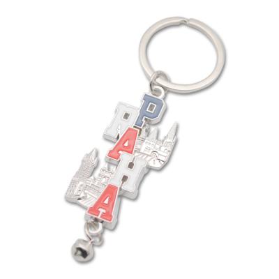 China Custom Prague Tourist Souvenir Keychain Gift Souvenir Metal Czech Republic Key Chain for sale