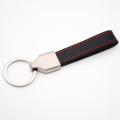 China Premium quality custom made metal leather and leather key chain for men for sale