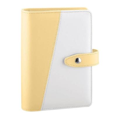 China Custom Leather Material Planner A6 Ring Binder PU Hardcover Book PU Notebook Refillable Cover with O-Ring 6 for sale