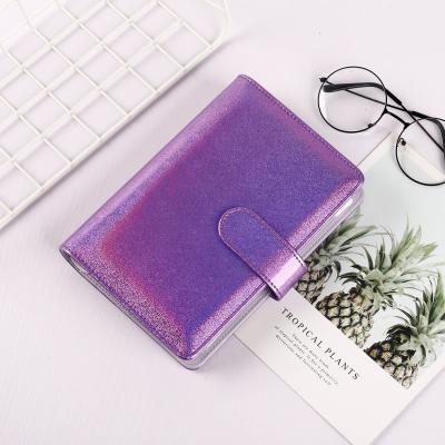 China PU Hardcover Book Easy to Carry A6 PU Notebook Binder Cover, 6 Ring A6 Binder Budget Cash Envelopes for Women, Budget Planner Travel Journal for sale