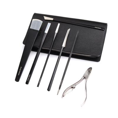 China Foot High Quality 7 in 1 Pedicure Knife Infected Toenail Set Professional Pedicure Tool Kit with Leather Pouch for sale