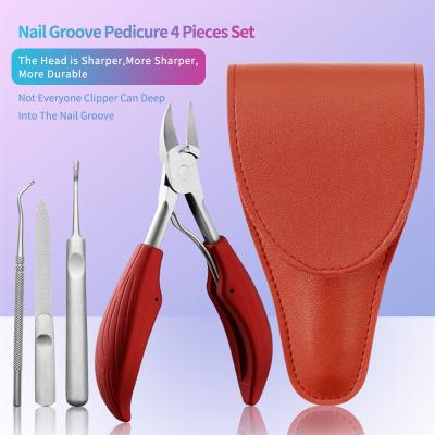 China Professional Toe Nail Clipper Set With Pedicure Inveterate Toenail Tool Kit Case for sale