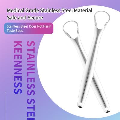 China Modern Wholesale High Grade Stainless Steel Tongue Cleaners Tongue Scraper For Personal Care for sale