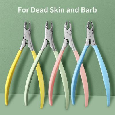 China Custom Logo Professional Stainless Steel Finger Nail Cuticle Nippers For Nail Trimming for sale