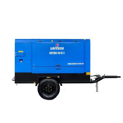 China Lubricated oil Liutech 20 bar Most Popular Screw Type Portable Air Compressor for Mining Machine for sale