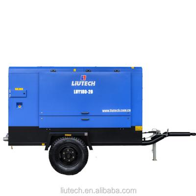 China Hot Oil Lubricated Sales 20bar Liutech Air Compressor Portable Hole Drilling Machine for sale