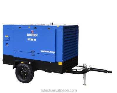 China Oil Lubricated Liutech Hot Sales High Efficient Portable Air Compressor For Blow Drilling for sale