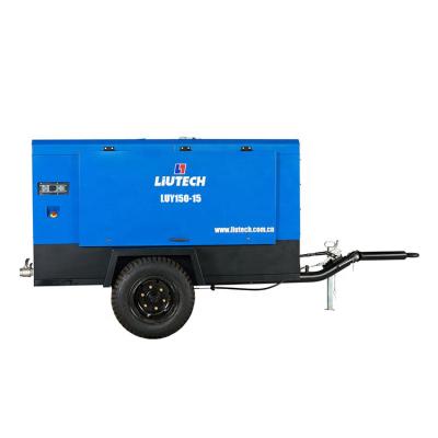 China 7 bar lubricated diesel portable air compressor make in china for sale