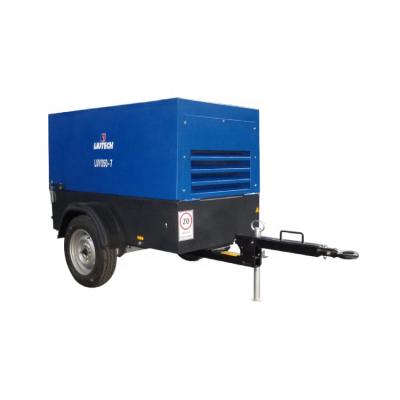 China LUY050-7 model lubricated high quality portable diesel screw air compressor suitable for sand blasting for sale