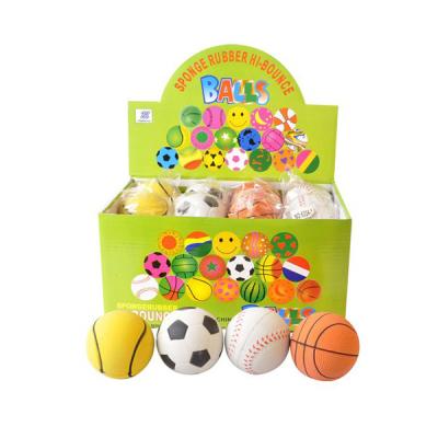 China Promotional Rubber Toy Vending Machine Solid Sponge Ball Kids Foam Rubber Ball Pet Toy Rubber Ball for sale