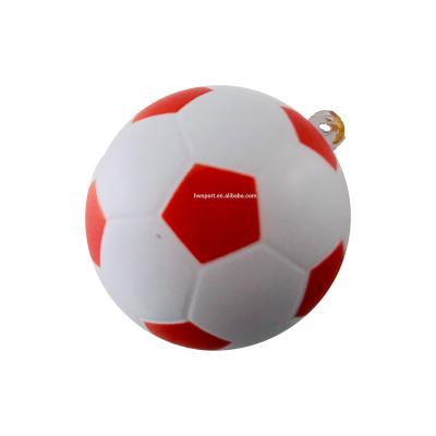 China Promotional Toy Customized Round Shape PU Stress Ball Key Chain Anti Stress Soccer Ball Key Rings for sale