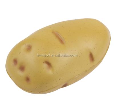 China Hot Selling 2021 PU Foam Potato Stress Ball PU Foam Potato Squeeze Toys Vegetables Anti Shape Stress Toy 'effort for sale