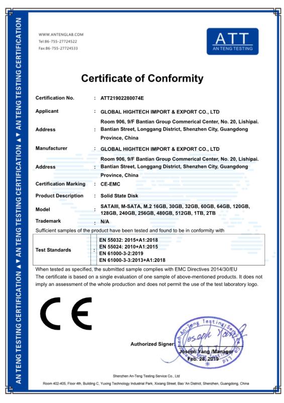 CE - Shenzhen Global Hightech Import & Export Co., Ltd.