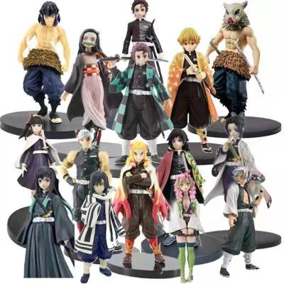 China Cartoon Toy 15 Styles Vinyl Toy Kimetsu No Yaiba Color Box Packing Character Model Demon Slayer Anime PVC Action Number for sale