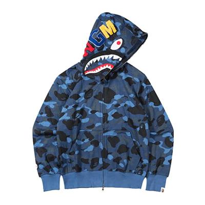 China Viable Japanese Monkey Man Bape Shark Head 3D Digital Printing Mens Sports Hoodie for sale