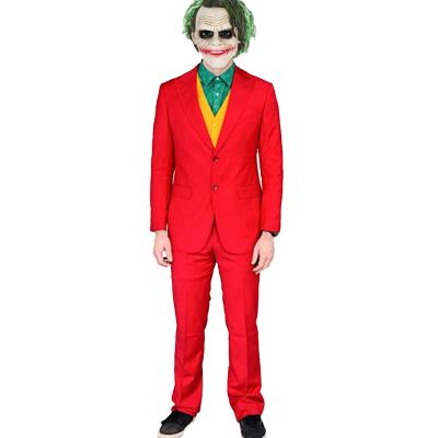 China Clown Men's Halloween Costume Arthur Fleck Red Suit Adult Uniform Joaquin Phoenix Joker Cosplay Cosplay Cloak Movie Costume for sale