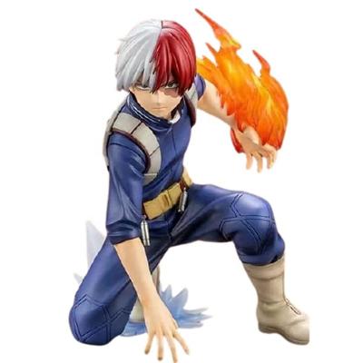 China Cartoon Toy Vinyl Toys Wholesale Custom Japanese Anime My Hero Academia 3d Statue Todoroki PVC Action Number for sale